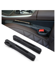 Relleno Espacio entre Asientos DEEYOTA 2 Piezas Negro