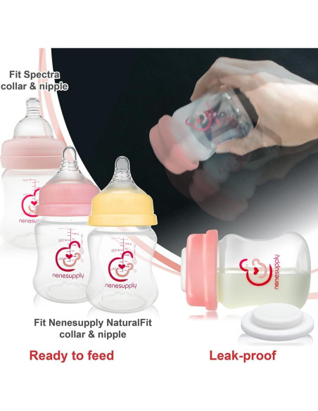 Botellas de Almacenamiento de Leche Materna NENESUPPLY 4 pc 280ml