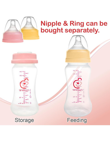 Botellas de Almacenamiento de Leche Materna NENESUPPLY 4 pc 280ml