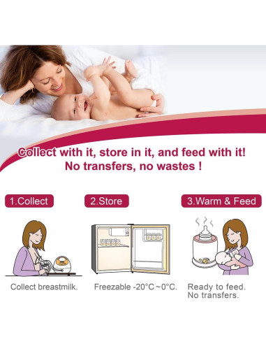 Botellas de Almacenamiento de Leche Materna NENESUPPLY 4 pc 280ml