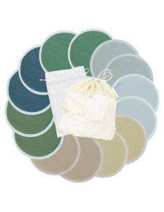 Almohadillas de Lactancia Wegreeco Reutilizables 14 Pzas Verde