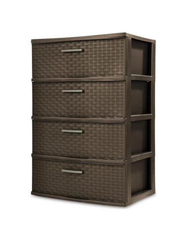 Torre de Almacenamiento 4 Cajones Genérico Espresso 40.3x55.4x80.6 cm