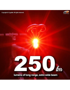 Luz Trasera Cygolite Hypershot 250 Lúmenes Recargable USB 2