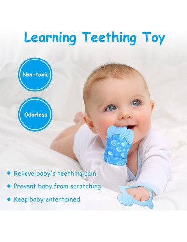 Mitones de Dentición Vicloon para Bebés - Silicona Segura 2Pcs