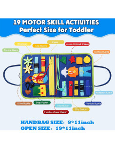 Juguete Montessori Guolely Busy Board Azul 36 meses - 6 años 2