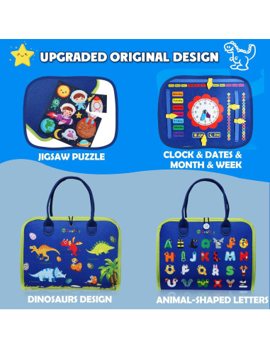 Juguete Montessori Guolely Busy Board Azul 36 meses - 6 años