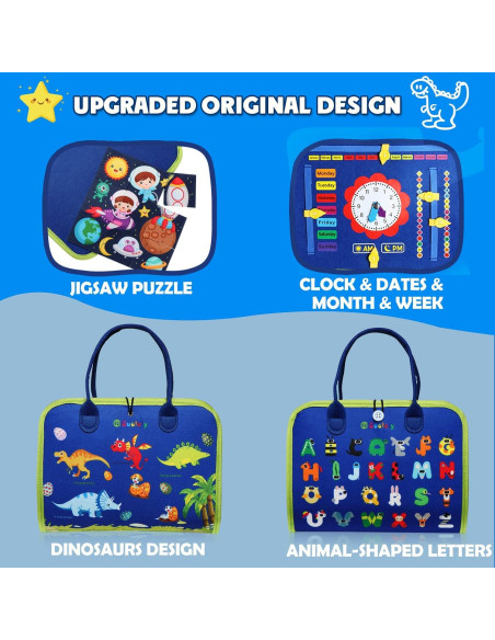 Juguete Montessori Guolely Busy Board Azul 36 meses - 6 años