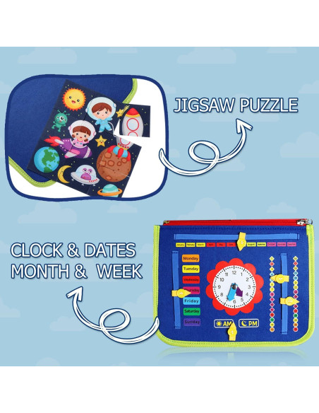 Juguete Montessori Guolely Busy Board Azul 36 meses - 6 años