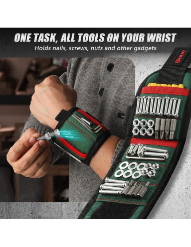 Banda de Muñeca Magnética UUP con 15 Imanes - Soporte Ajustable