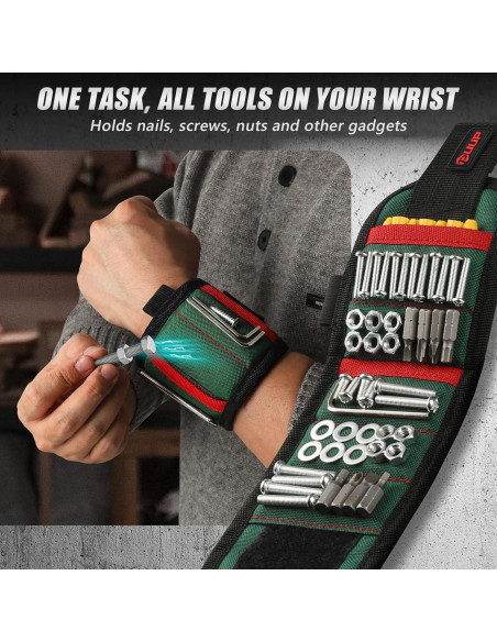 Banda de Muñeca Magnética UUP con 15 Imanes - Soporte Ajustable