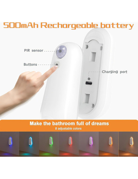 Luz Nocturna para Inodoro ONXE con Sensor de Movimiento - 2 Piezas