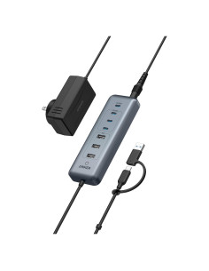 Hub USB-C Anker 8-en-1, 5Gbps, 3 Puertos USB-A, 4 USB-C, 100W