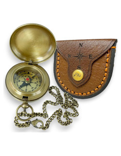 Brújula de Bronce Vintage MAH para Navegación y Camping