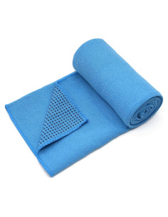 Toalla de Yoga Eunzel Antideslizante 183x61cm Azul Microfibra