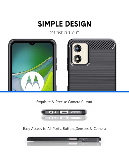 Funda TPU Antideslizante Natbok para Moto E13 - Negro Funda TPU Antideslizante Natbok para Moto E13 - Negro