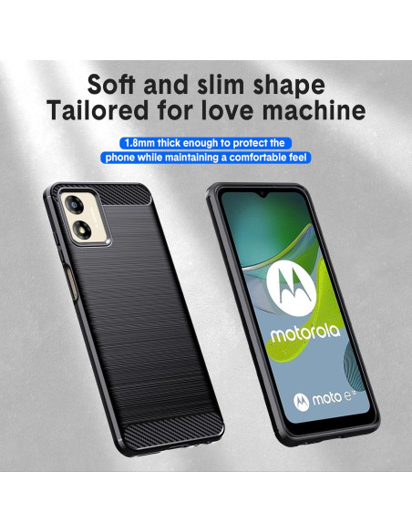 Funda TPU Antideslizante Natbok para Moto E13 - Negro Funda TPU Antideslizante Natbok para Moto E13 - Negro