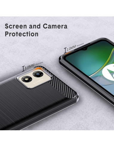 Funda TPU Antideslizante Natbok para Moto E13 - Negro