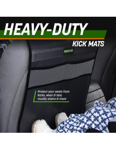 Protectores de Respaldo de Asiento Auto Drive - 2 Paquete Negro 2