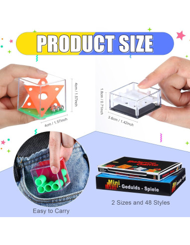 Rompecabezas de Cubos Desafiantes Lenwen 48 Piezas Colorido