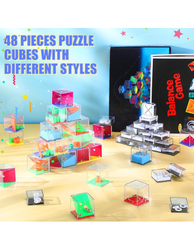 Rompecabezas de Cubos Desafiantes Lenwen 48 Piezas Colorido