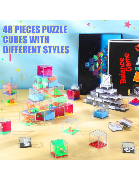 Rompecabezas de Cubos Desafiantes Lenwen 48 Piezas Colorido
