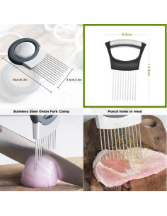 Cortador de Cebolla PUSKIU de Acero Inoxidable 14x9.2cm 2