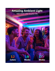 Tiras de LED RGB HitLights 121.92 cm Impermeables con Control Remoto 2