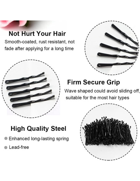 Pasadores de Pelo Negros Maorulu 200 Unidades 3.5 cm Pasadores de Pelo Negros Maorulu 200 Unidades 3.5 cm