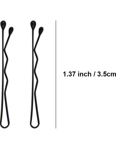 Pasadores de Pelo Negros Maorulu 200 Unidades 3.5 cm