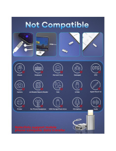 Adaptador USB C a Lightning SHENZHEN TTGK 2 Paquete Plata 2