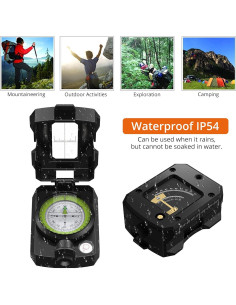 Brújula de Senderismo Proster PST216 IP54 con Clinómetro 2