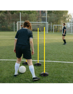 Conjunto de Postes de Agilidad TNZMART 1.49m con 10 Conos 2