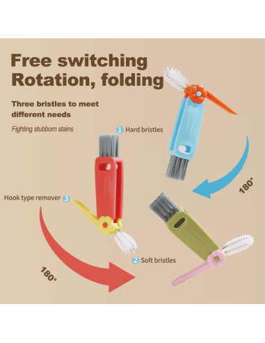 Juego de cepillos de limpieza 3 en 1 DWNDN - 3 piezas