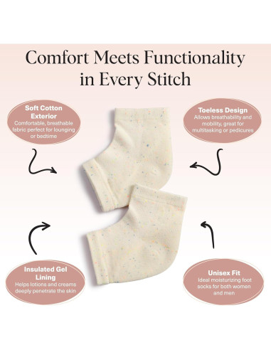 Calcetines Hidratantes Kitsch para Talones Agrietados - 1 Par