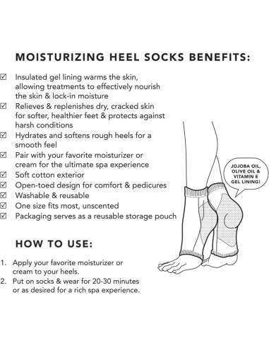 Calcetines Hidratantes Kitsch para Talones Agrietados - 1 Par