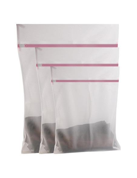 3 Bolsas de Lavandería de Malla Fina Lsnhincp - Cremallera