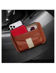 Organizador de bolsillo lateral para auto Suvnie Marrón