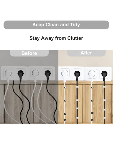 Clip de Cable Negro PolarPulse Paquete de 200 Alta Resistencia