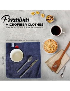 Paño de limpieza de microfibra House of Aaliyan 31.75cm - 24 unidades 2