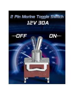 Interruptor de Palanca Marino 12V Mellbree 6Pcs 30A SPST 2
