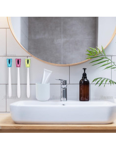 Soporte de Cepillo de Dientes AUEAR 3 Paquete Ventosa Ecológico 2