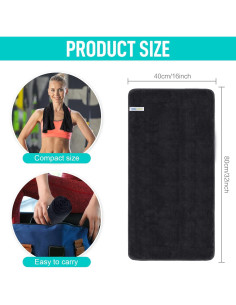 Toallas de Microfibra SINLAND Paquete de 3 para Gimnasio 40x81 cm 2