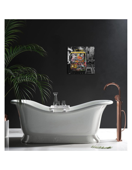 Arte de Pared en Lienzo Graffiti Autobús Kepgonegu 50x50 cm