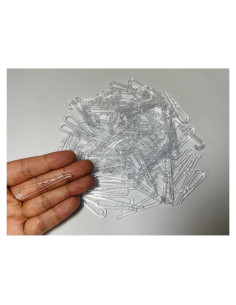 Clips de Plástico Transparente GLOLOOS 160 Pcs 45mm para Ropa