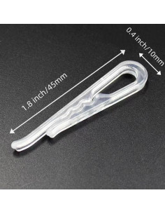 Clips de Plástico Transparente GLOLOOS 160 Pcs 45mm para Ropa 2