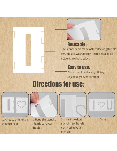 Juego de Plantillas Reutilizables Sokoro 42 Piezas 5 cm