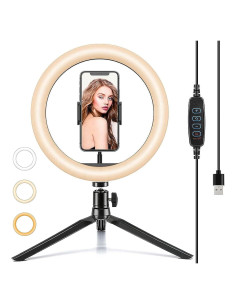 Anillo de Luz LED 25 cm MOYAWSDGN con Soporte y Control Remoto