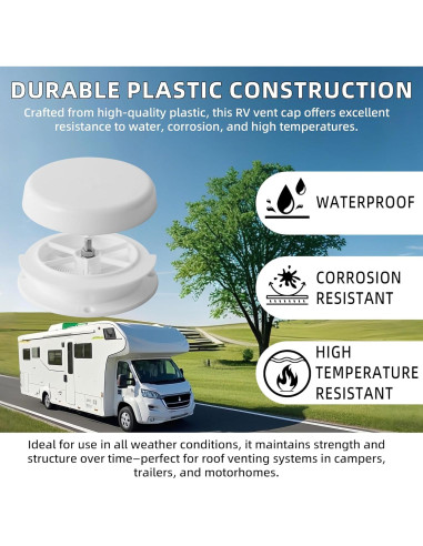 Tapa de Ventilación de Techo Estilo Hongo Aussio - Blanca