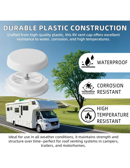 Tapa de Ventilación de Techo Estilo Hongo Aussio - Blanca