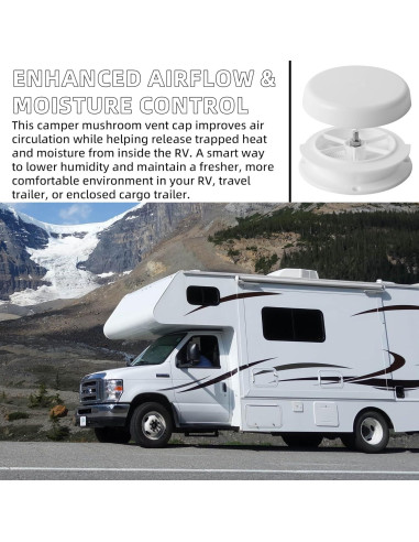 Tapa de Ventilación de Techo Estilo Hongo Aussio - Blanca